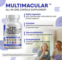 Thumbnail for Clean Nutra Eye Vitamins with Bilberry Lutein and Zeaxanthin Supplements Lycopene 40mg Resveratrol Grape Seed Astaxanthin for Eyes - Eye Care Health Support Eye Vitamin and Mineral Supplement