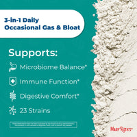 Thumbnail for MARYRUTH'S 3-in-1 Gas & Bloat Probiotic Powder | Probiotics for Normal Digestive Function | Probiotics for Women & Men | Prebiotics & Postbiotics | 60 Billion CFU | 23 Unique Strains | 0.5 oz
