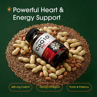 Thumbnail for NatureBell CoQ10 400mg with Omega-3-240 Capsules - Antioxidant Supplement for Heart & Energy Health Support - Supports Cellular Energy* - Extra Strength Coenzyme Q10
