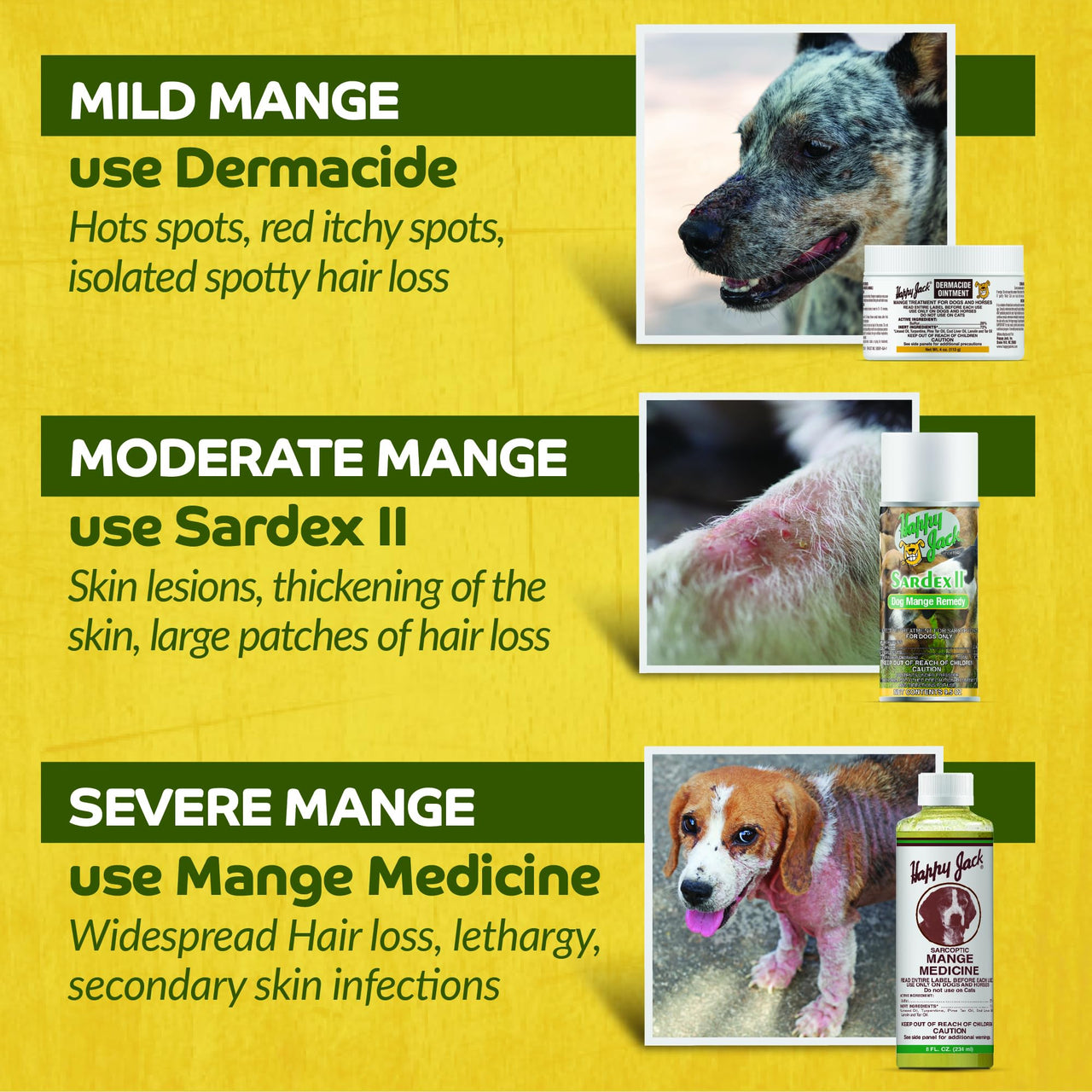 Happy Jack Sardex Mange Treatment for Dogs – Odorless & Stainless Itch Relief for Skin Irritations Including Severe Mange, Hot Spots, Fungi, Allergies, Eczema (9.5 oz)
