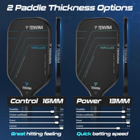 Thumbnail for TENVINA Pickleball Paddles, Multi-Layer T700SC Textured Carbon Fiber Pickleball Paddle, 4-Types of Shapes and Thicknesses, Strong Spin & Power Surface of USAPA Approved Pickle Ball Paddle