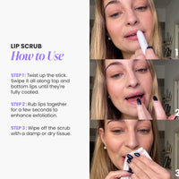 Thumbnail for Wonderskin Lip Scrub - 3-in-1 Exfoliator & Moisturizer, Lip Exfoliator Scrub, Hydrating Balm for Soft, Nourished, Flake-Free Lips with One-Step Prep, 0.10oz
