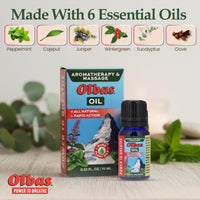 Thumbnail for Olbas Massage and Aromatherapy Oil, 0.32 Fl Oz,Body Massage Oil, Swiss Herbal Remedies with Pure Essential Massage Oils for Muscle Relaxing and Soothing Comfort for Pain Relief