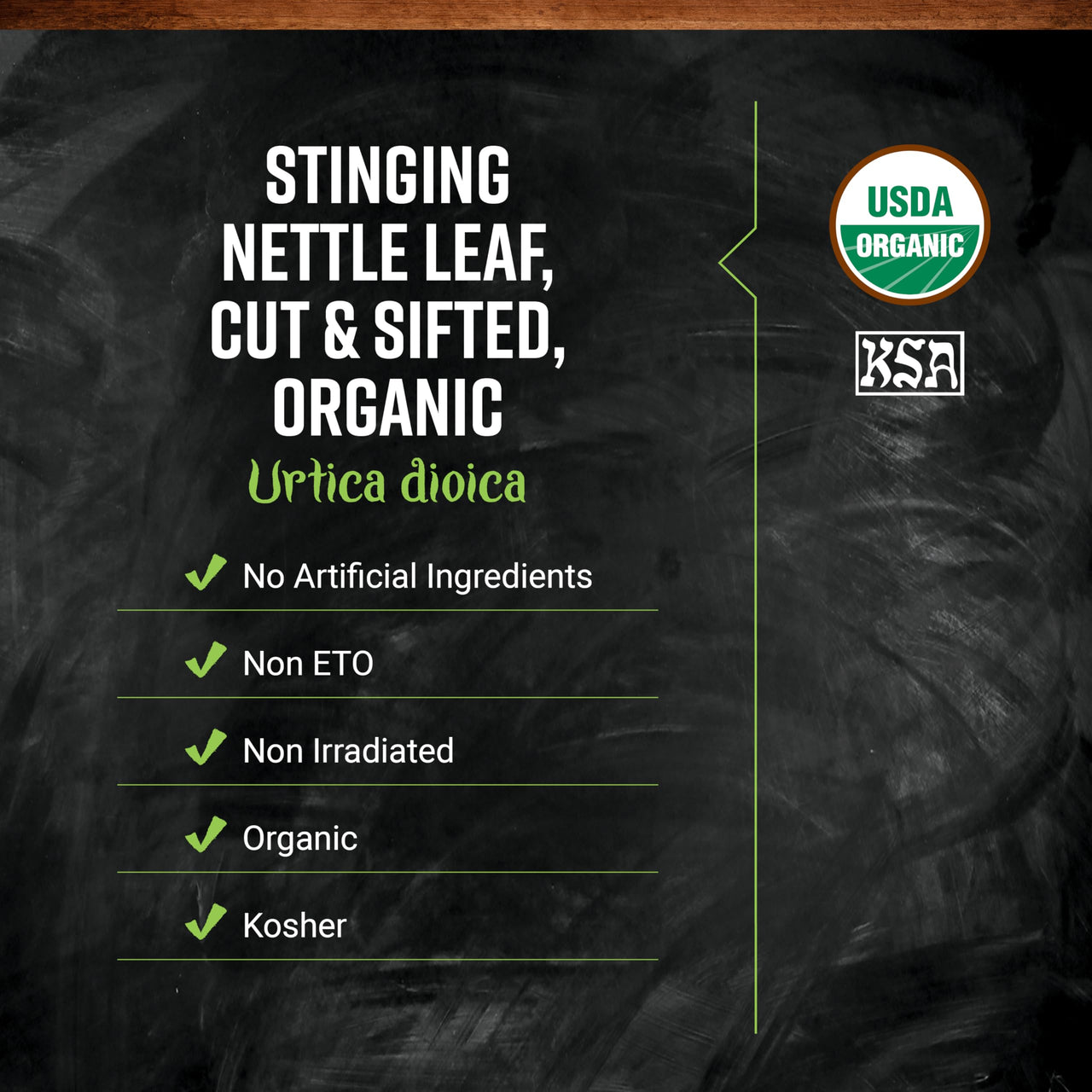 Frontier Co-op Stinging Nettle Leaf, Cut and Sifted - for Teas, Soups, Smoothies and Stir Fry - Kosher | 8 Ounce (Pack of 1)