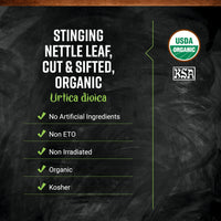 Thumbnail for Frontier Co-op Stinging Nettle Leaf, Cut and Sifted - for Teas, Soups, Smoothies and Stir Fry - Kosher | 8 Ounce (Pack of 1)