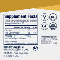 Thumbnail for Vimergy PropolisPure® – Supports Immune and Respiratory Health* – Benefits Oral Health* – USDA Certified Organic, Kosher, Paleo-Friendly, Gluten-Free – 115 mL (57 Servings)