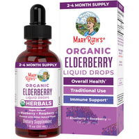 Thumbnail for MARYRUTH'S Elderberry Liquid Drops for Adults & Kids | Immune Support | Antioxidant | Overall Wellness | Elder Berry Extract | USDA Organic | Sugar Free | Vegan | Non-GMO | Gluten Free | 1 Fl Oz