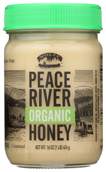 Peace River Creamed Organic Honey, Kosher, Gluten Free, 16 Ounce (Pack of 6)