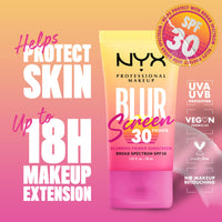 Thumbnail for NYX PROFESSIONAL MAKEUP Blurscreen SPF 30 Primer, 3-in-1 Blurring Makeup Primer with Sunscreen, Vegan Formula with No White Cast or Greasy Feeling