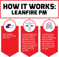 Thumbnail for Force Factor LeanFire PM Capsules For Fat Burner & Overnight Weight Loss