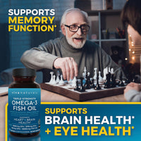 Thumbnail for Viva Naturals Triple Strength Omega 3 Fish Oil Pills – 2500 mg High-Potency Formula with 2250 mg Omega 3 Fatty Acids (Including EPA, DHA, DPA) in rTG Form for Absorption – IFOS Certified, 90 Softgels