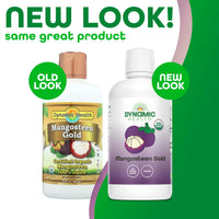 Thumbnail for Dynamic Health Mangosteen Gold, Organic Mangosteen 100% Juice, No Additives, Antioxidant, Vegan, Gluten Free, Non-GMO, 32 Fl oz