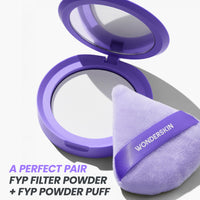 Thumbnail for Wonderskin FYP Powder Puff - Triangle, Soft Velour Makeup Puff for Loose or Pressed Setting Powder