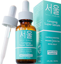 Thumbnail for SeoulCeuticals Korean Skin Care Ginseng Serum - K Beauty Skincare with Green Tea + Centella + Royal Jelly - Cruelty Free & Organic for Dewy Glow 1oz