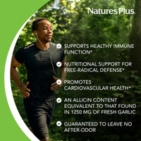 Thumbnail for NaturesPlus Garlite Odorless Garlic - 90 Capsules - Vegetarian, Gluten Free - 90 Servings