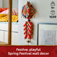 Thumbnail for LEGO Spring Festival Fortune Firecracker Kids Building Toy - Chinese New Year Toy for Boys & Girls, Ages 9+ - Play & Display Wall Art with Realistic Sound Effects - Gift Idea for Birthdays - 80118