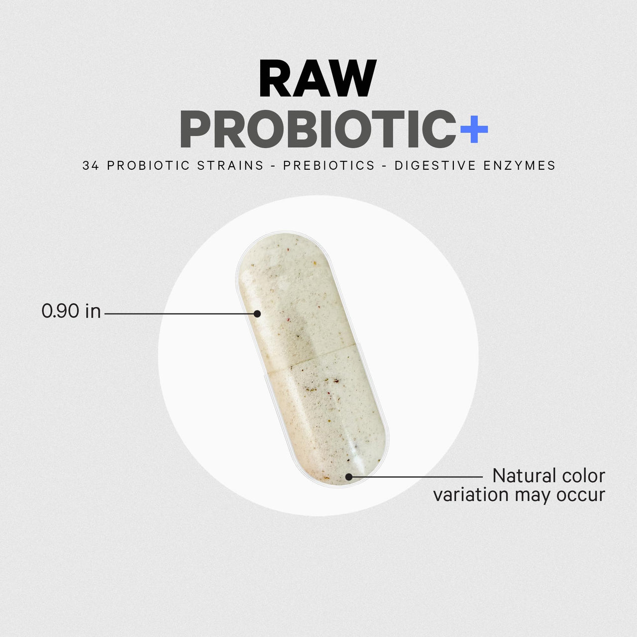 Codeage Raw Probiotic+ Supplement - 34 Probiotic Strains, 100 Billion CFUs, Raw Whole Food Probiotics, Digestive Enzymes, Raw Fruits & Veggies Prebiotics - Wild Kefir Culture - Non-GMO - 30 Capsules
