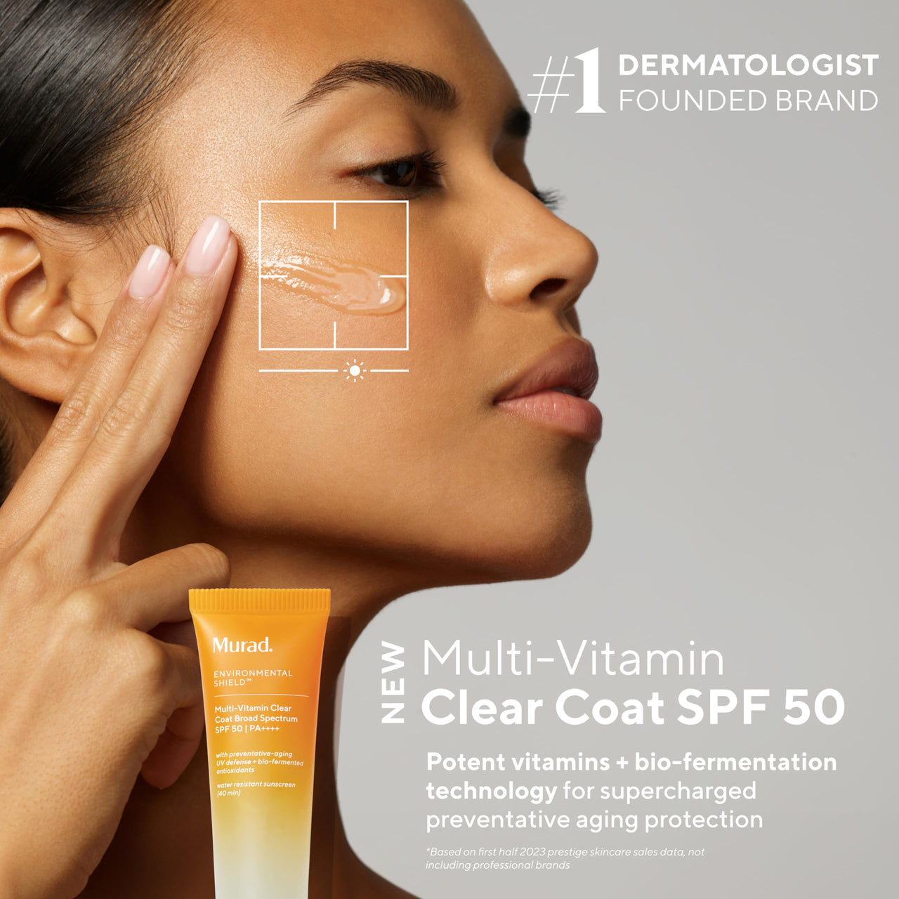 Murad Multi-Vitamin Clear Coat Sunscreen SPF 50 – Lightweight Broad-Spectrum SPF with Vitamins C-F, Bio-Fermented Clary Sage, and Chia Seed Nourishes Skin with No White Cast – 1.7 Fl Oz