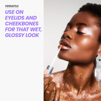 Thumbnail for Wonderskin Wonder Blading Top Gloss - Gold Lip Gloss, Non-Sticky, Hydrating Lipgloss & Long Lasting Glitter Lip Gloss For Women (Gold Glitter)
