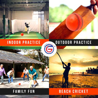 Thumbnail for ONEGlobal Soft Indoor Outdoor Incrediball Practice Cricket Ball | Rubber Cricket Ball with Soft Core & Real Stitched Seam | for Practice, Coaching, Honing Skills & Family Fun | 7 Colours (3-Orange)