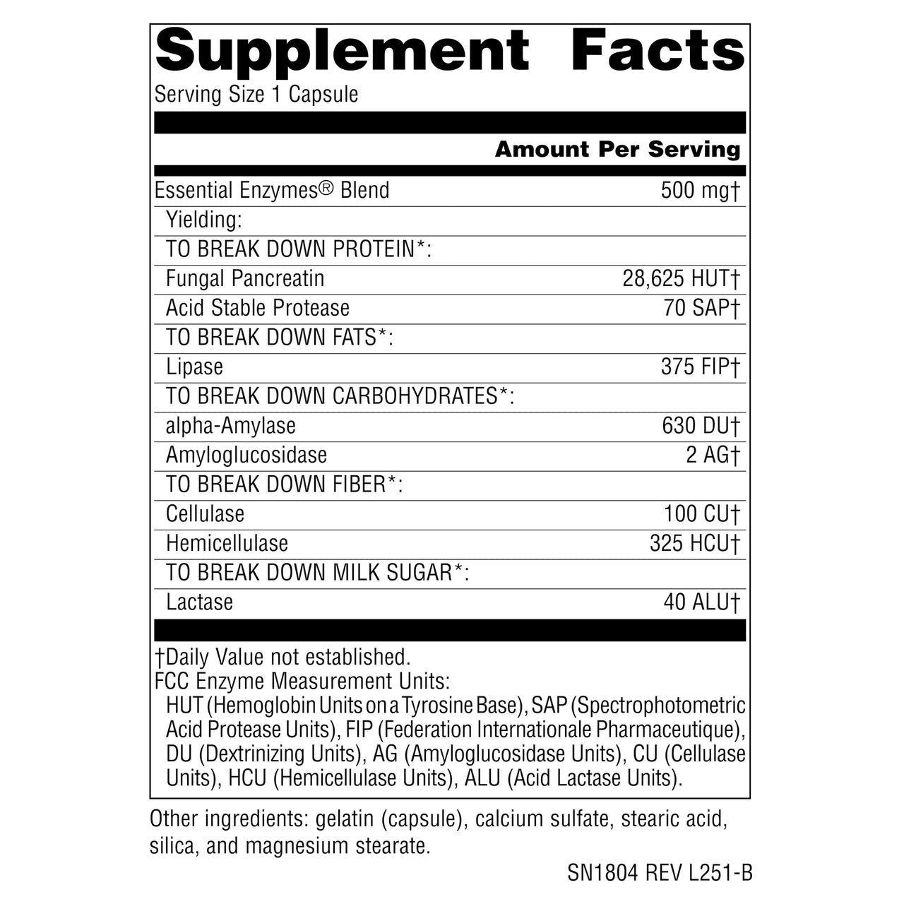 Source Naturals Essential Enzymes 500mg, Bio-Aligned Multiple Enzyme Supplement Herbal Defense for Digestion, Gas, Constipation & Bloating Relief - Digestive Aid* - 360 Capsules, 360 Servings