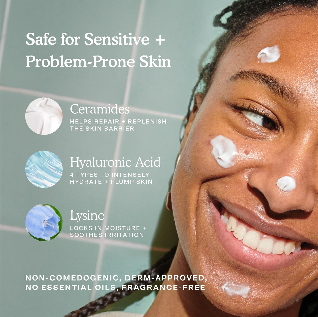 Tower 28 SOS Recovery Face Cream - Hydrating Face Moisturizer with Hyaluronic Acid + Ceramides - Skin Barrier Repair Moisturizer Reduces Redness + Improves Texture - Sensitive Skin Care (1.86 oz)