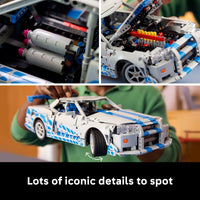 Thumbnail for LEGO Technic 2 Fast 2 Furious Nissan Skyline GT-R (R34) Car - DIY Kit and Building Set for Adults - Collectible Model Street Racer with Drift Function - Gift for Car Enthusiasts and Movie Fans - 42210