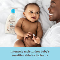 Thumbnail for Aveeno Baby Daily Moisture Body Lotion for Sensitive Skin, Hypoallergenic Moisturizing Baby Lotion with Nourishing Oat to Deeply Moisturize Baby's Skin, Fragrance-Free, 18 fl. oz, 2 Pack