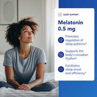 Thumbnail for Pure Encapsulations Melatonin 0.5 mg - Natural Sleep Helper for Bedtime - Regulates Sleep-Wake Cycle* - 0.5 mg Melatonin - Vegan & Non-GMO - 180 Capsules