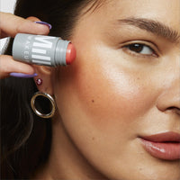 Thumbnail for Milk Makeup Lip + Cheek, Perk (Coral Shimmer) - 0.21 fl oz - Cream Blush & Lip Color - Buildable & Blendable - 1,000+ Swipes Per Stick - Non-Comedogenic - Vegan, Cruelty Free