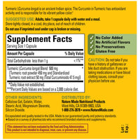Thumbnail for Nature Made Turmeric Curcumin 500 mg, Herbal Supplement for Antioxidant Support, 60 Capsules, 60 Day Supply
