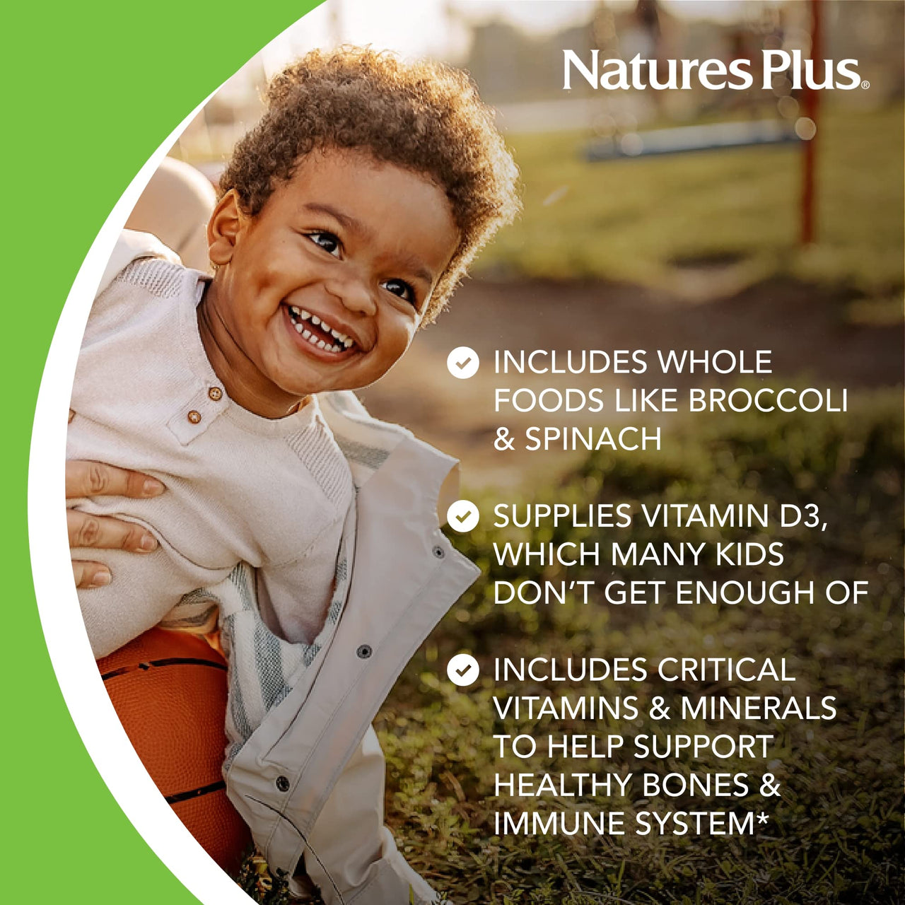 NaturesPlus Animal Parade Children's Chewable Multivitamin - 90 Animal-Shaped Tablets - Natural Assorted Flavors - Vegetarian, Gluten Free - 45 Servings