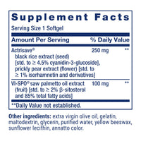 Thumbnail for Life Extension Hair Growth for Men, ActriSave® Prickly pear and Black Rice, VI-SPO® Saw Palmetto, Supports Hair Growth, Fullness and Density, Non-GMO, 1-Daily, Gluten-Free, 30 softgels