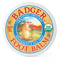 Thumbnail for Badger Foot Balm, 100% Organic Foot Cream for Dry Cracked Heels and Feet, Fast Acting Foot Care for Women & Men, All-Natural Cracked Heel Treatment, .75 oz Tin