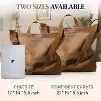 Thumbnail for Large Tote Bag for Women, Canvas Bag Women Gift, Fashion Crossbody 16oz Cotton Bag, Large Capacity Shoulder Bag