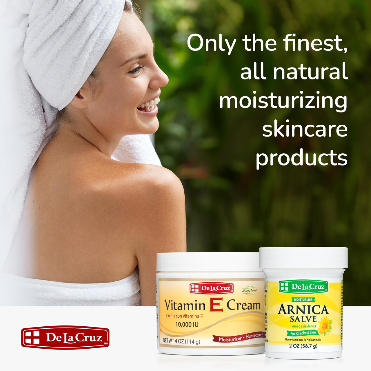 De La Cruz - Vitamin E Cream and Arnica Salve Bundle - Moisturizing Skin Care for Dry and Rough Skin