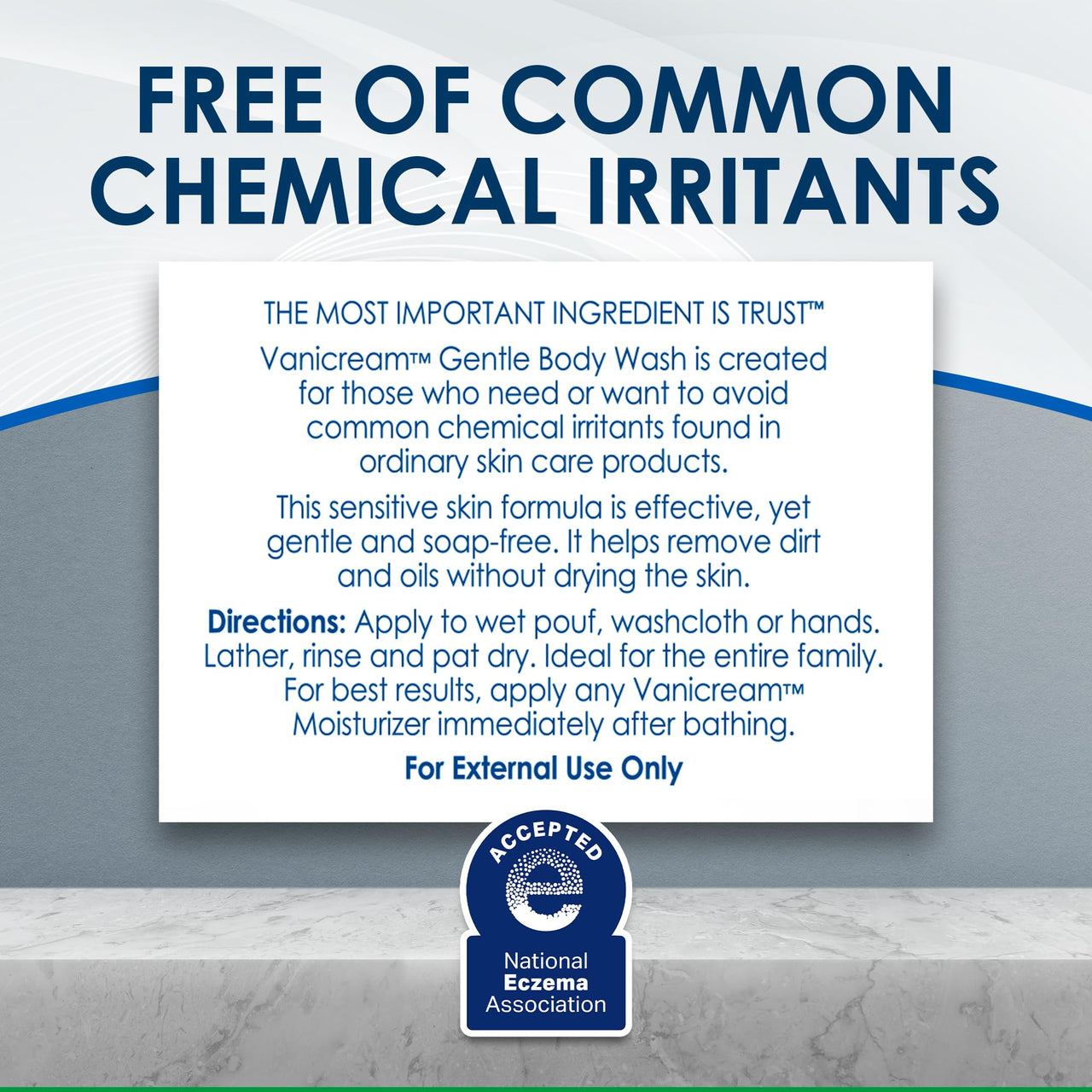 Vanicream Gentle Body Wash -12 fl oz - Formulated Without Common Irritants for Those with Sensitive Skin