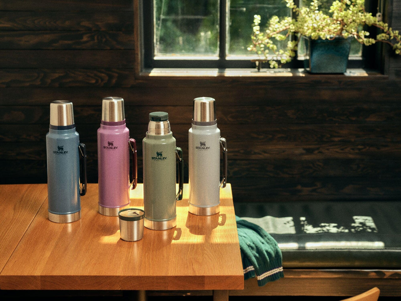 Stanley Classic Legendary Vacuum Bottle 1.5 qt | Wide Mouth with Leakproof Cup Lid | Keep Drinks Hot or Cold | Packable for Travel | Insulated Stainless Steel Thermos | BPA-Free | Hammertone Lilac