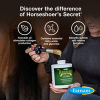 Thumbnail for Farnam Horseshoer's Secret Deep-Penetrating Hoof Oil for Horses, Conditions Dry Hooves, Prevents Cracks, Splits & Contracted Heels, Contains Avocado, Glycerine & Mineral Oils, Fast Absorbing, 32 Oz