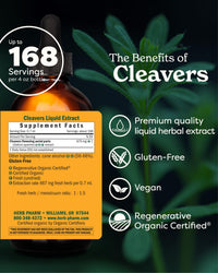 Thumbnail for Herb Pharm Cleavers Liquid Extract - 4 Ounce