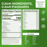 Thumbnail for MRM Veggie Elite Performance Protein - Chocolate Mocha, Plant-Based Powder, 24g Protein per Serving with BCAAs & Digestive Enzymes, Clinically Tested - Vegan, Gluten-Free - 31 Servings