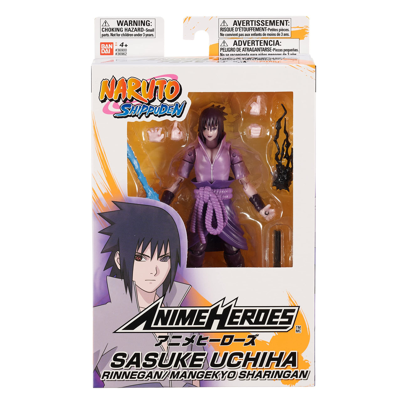 ANIME HEROES - Naruto Shippuden - Uchiha Sasuke Rinnegan/Mangekyo Sharingan Action Figure