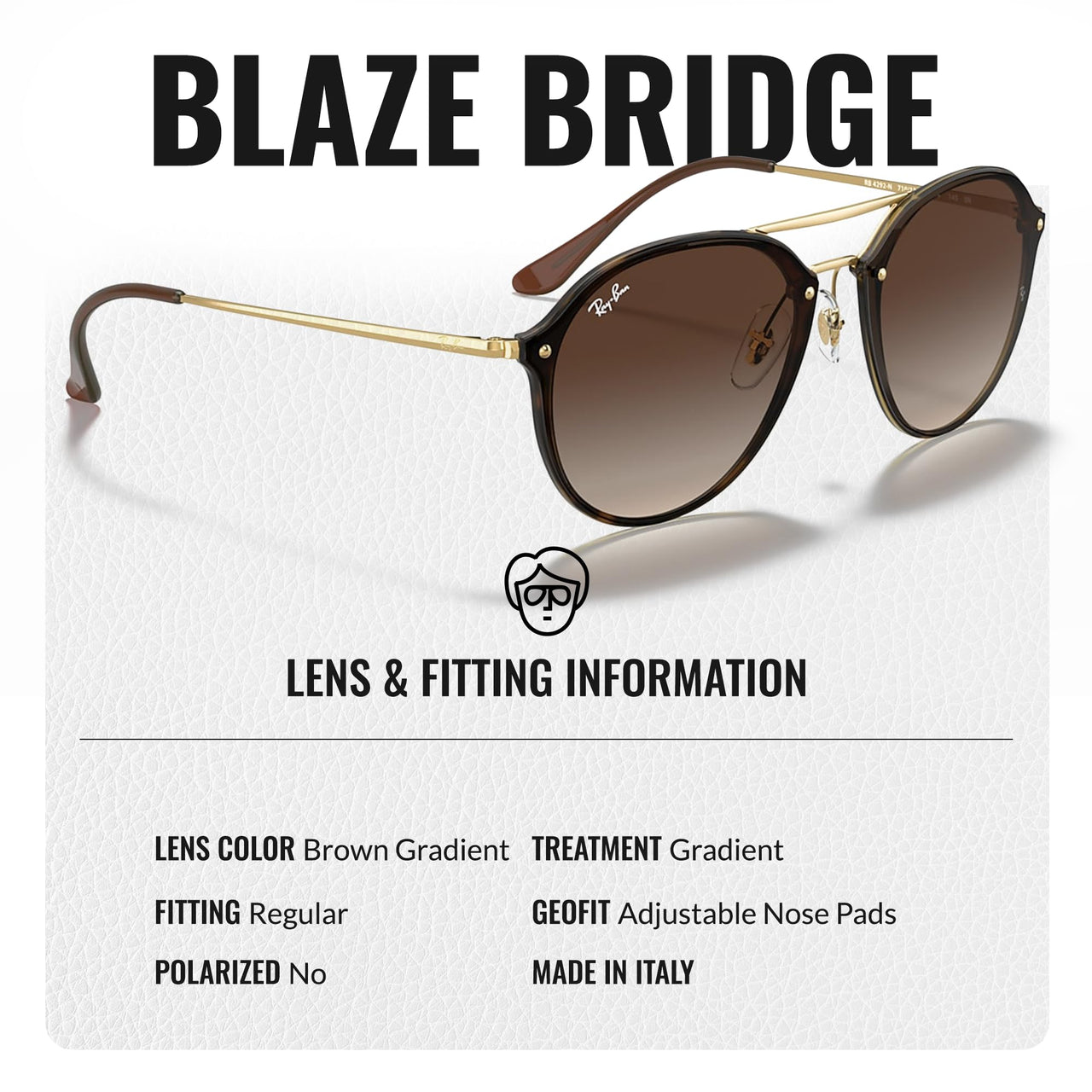 Ray-Ban RB4292N Blaze Double Bridge Phantos Shape Sunglasses With