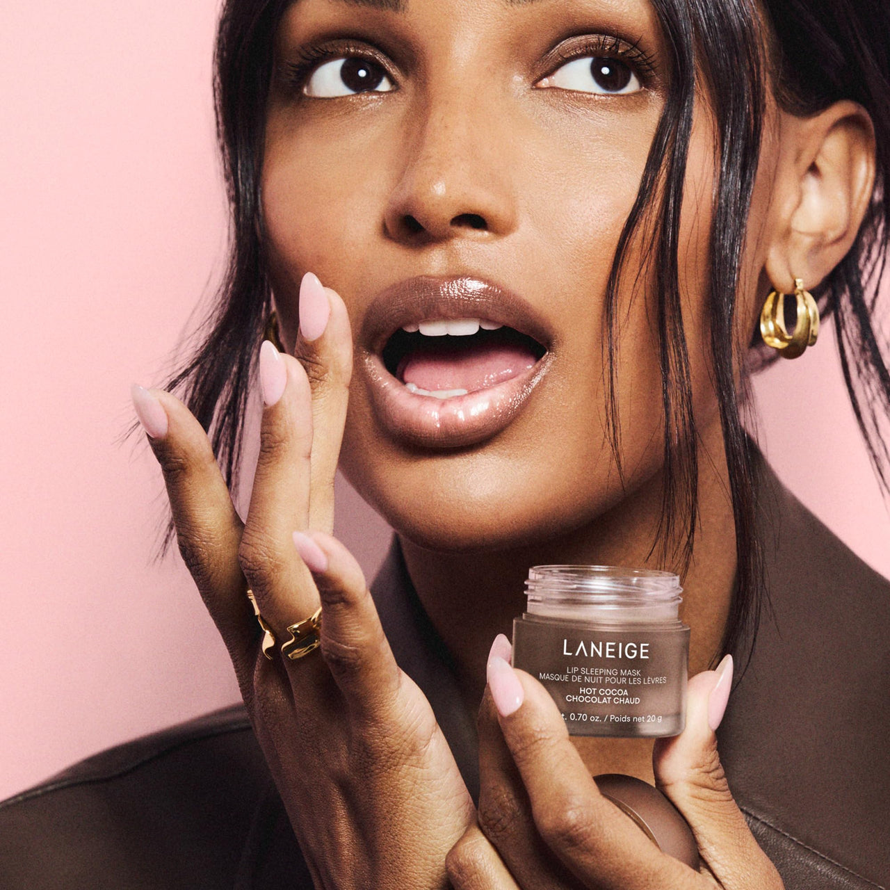 LANEIGE Lip Sleeping Mask, Hot Cocoa: Nourishing Overnight Lip Treatment with Vitamin C, Shea & Murumuru Butter for Hydrating Dry, Flaky Lips