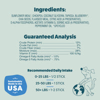 Thumbnail for Shameless Pets Blueberry & Mint Dental Chews for Dogs, 8 Chews - Natural Dog Teeth Cleaning Treats with Fresh Breath Benefits | Grain-Free Dental Sticks for Small, Medium & Large Dogs