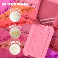 Thumbnail for NYX PROFESSIONAL MAKEUP Buttermelt Powder Blush, Fade and Transfer-Resistant Blush, Up to 12HR Make Up Wear, Vegan Formula - Butta Together