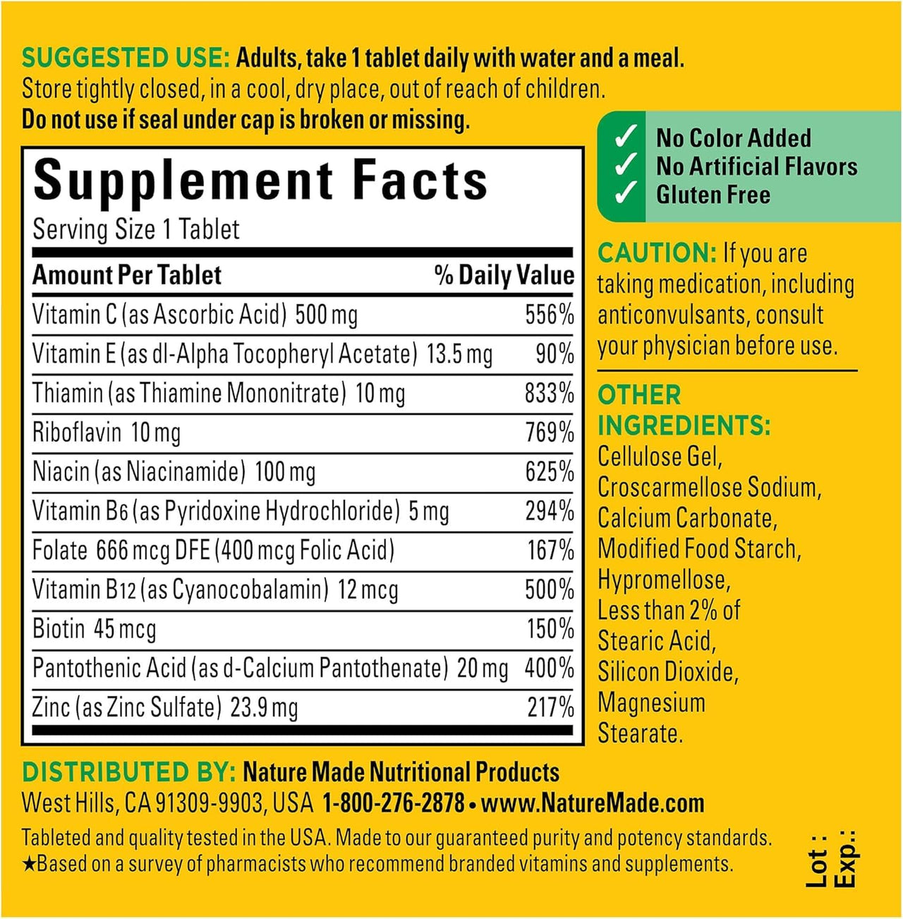 Nature Made Stress B Complex with Zinc Size 75ct (Pack of 2) 150 ct Total