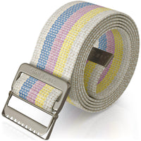 Thumbnail for Skil-Care Cotton Gait Belt, Pastel Stripe Design, Gait Belt for Seniors, 72” L x 2” W, Secure Metal Buckle, Durable Cotton Webbing Transfer and Physical Therapy Belt, 252072