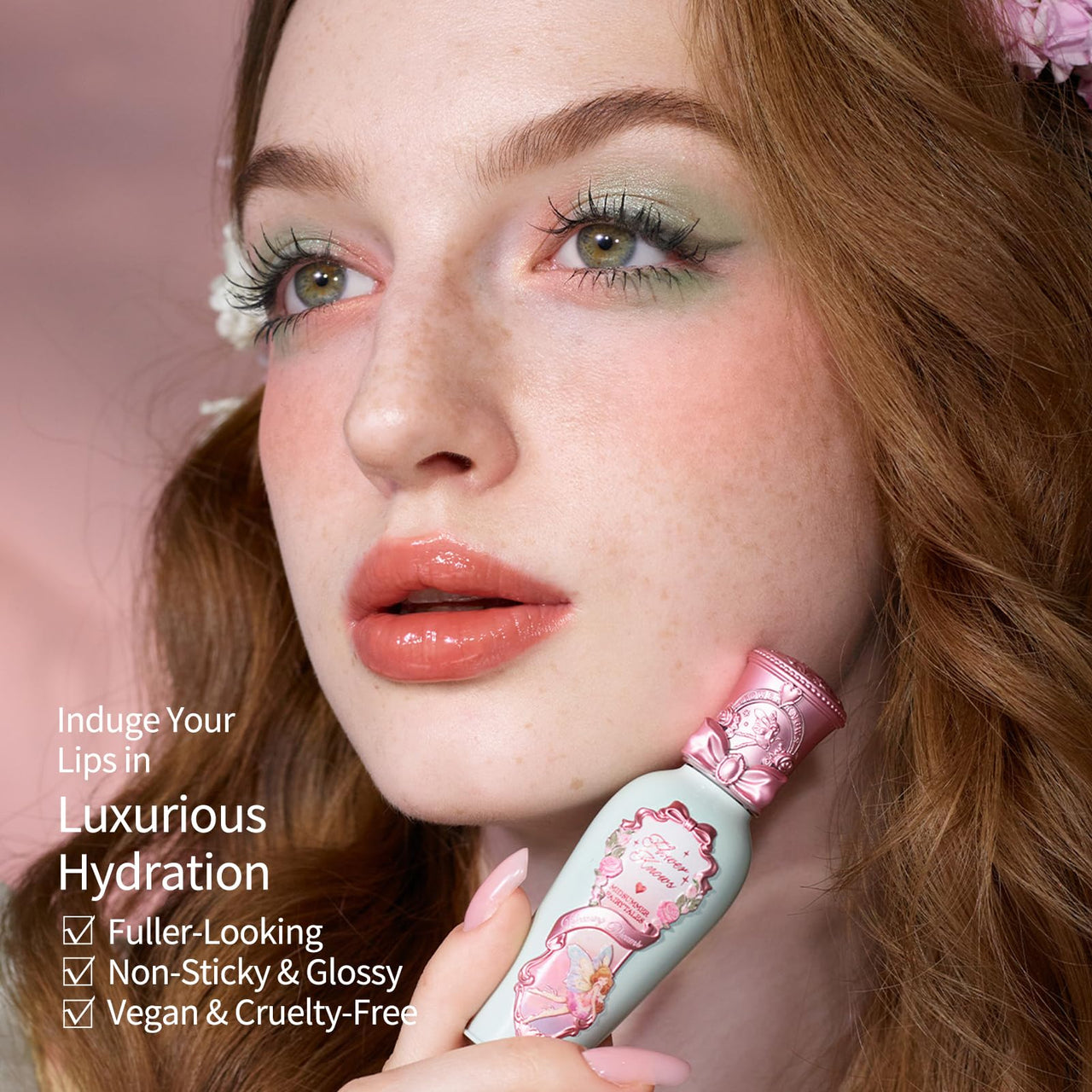 Flower Knows Midsummer Fairytales Coating Lip Lacquer,Glowy Non-Fading Lip Gloss,Hydrating Tinted Lip Oil for Girls&Women,Vegan & Cruelty Free,0.17Fl Oz(G07 Lullaby)