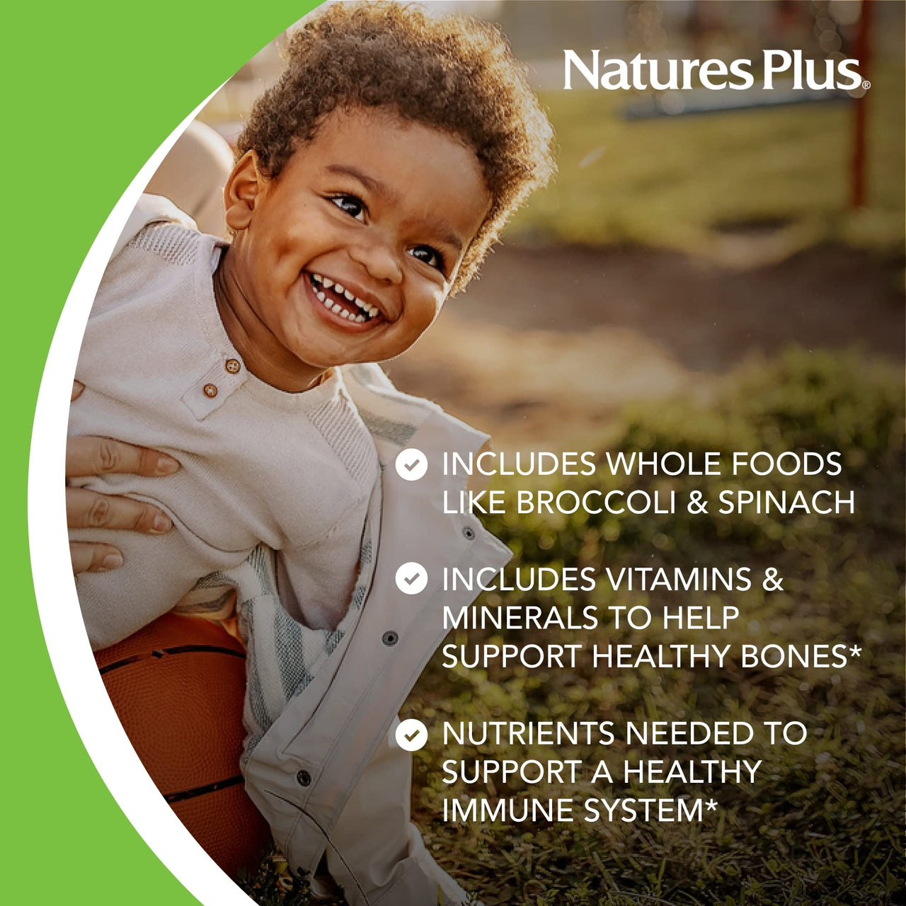 NaturesPlus Animal Parade Children's Chewable Multivitamin - Grape Flavor - 180 Animal-Shaped Tablets - Promotes Health & Well-Being - Vegetarian, Gluten Free - 90 Servings